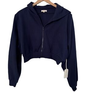 NWT Urban Rebel Cropped Zip-Up Hoodie –‎ Size Large